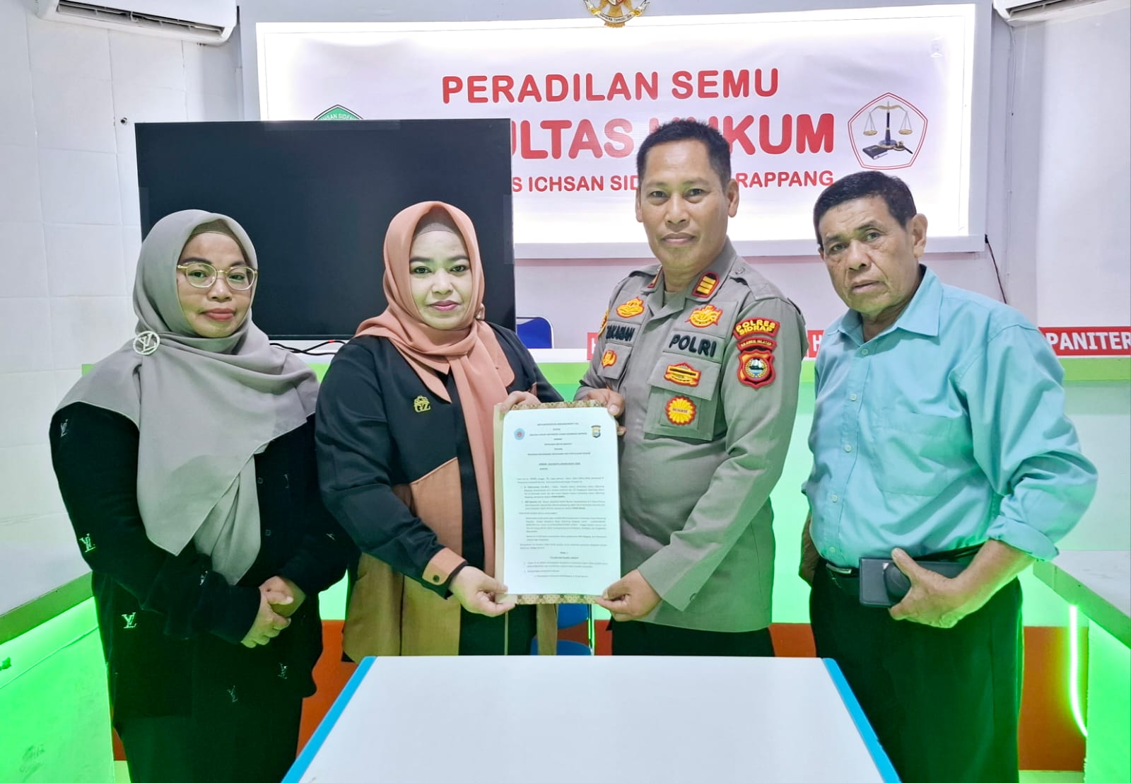 Sinergi Unisan Sidrap Bersama Polsek Baranti Perkuat Magang Mahasiswa dan Penyuluhan Hukum